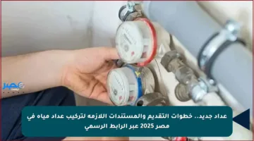 عداد جديد.. خطوات التقديم والمستندات اللازمة لتركيب عداد مياه في مصر 2025 عبر الرابط الرسمي
